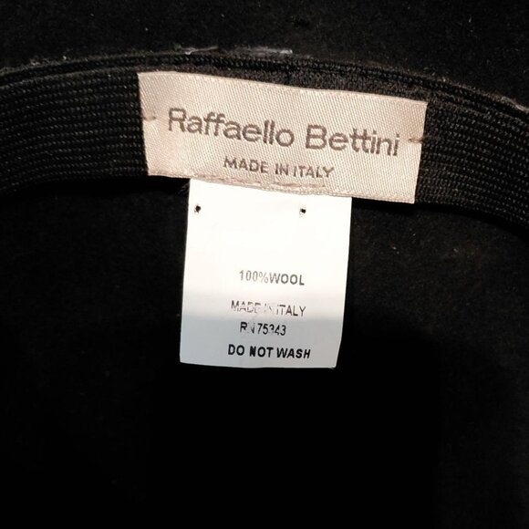 Raffaello Bettini Women's Black & Gray 100% Wool Cloche Hat - Picture 2 of 5